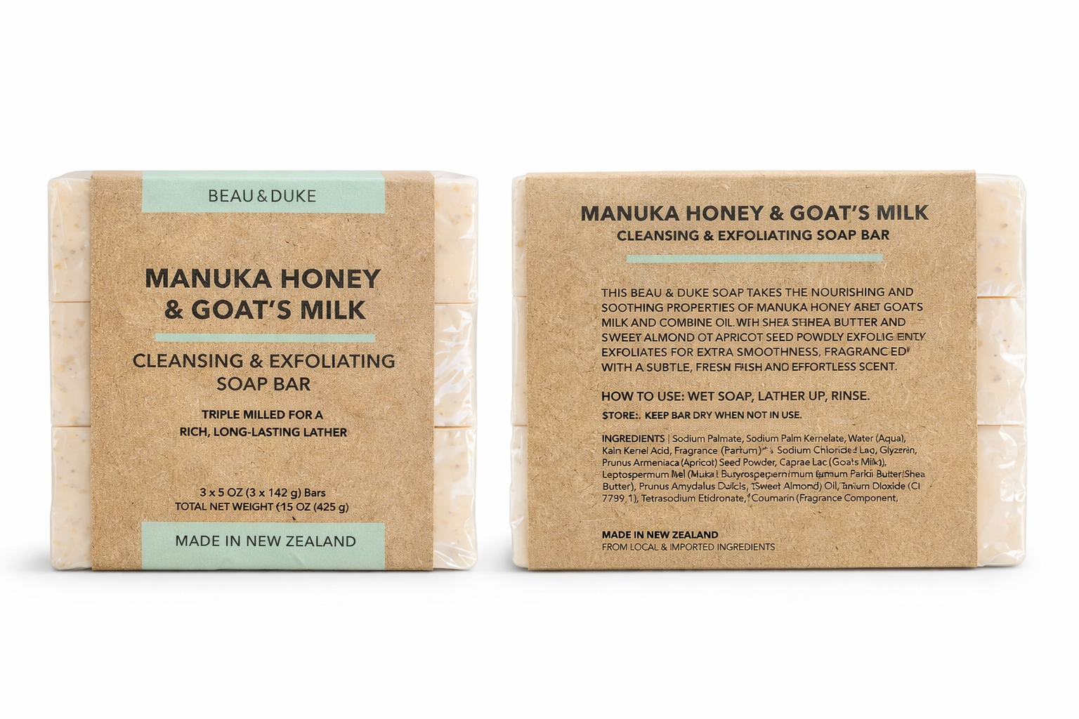 Beau &amp; Duke Manuka Honey &amp; Goat’s Milk Soap Bar